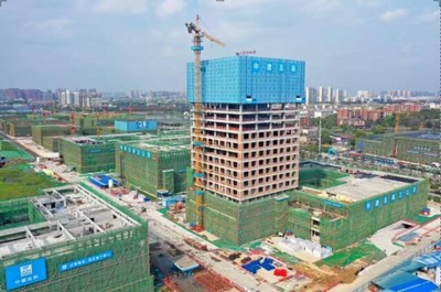 岳麓山实验室共享服务中心大楼封顶 预计今年底建成交付