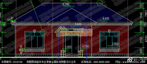 农村一层平房设计效果图及施工图